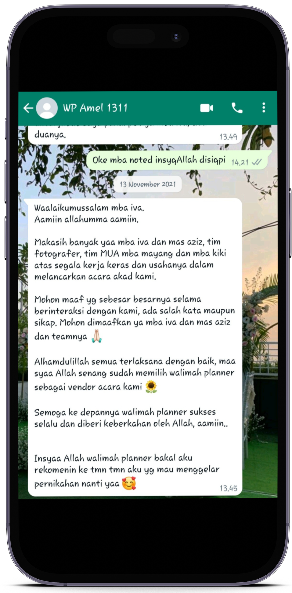 Wedding Syar'i terbaik